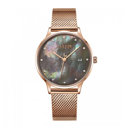 Đồng Hồ Nữ JS-004 Julius Star Hàn Quốc mặt xà cừ
