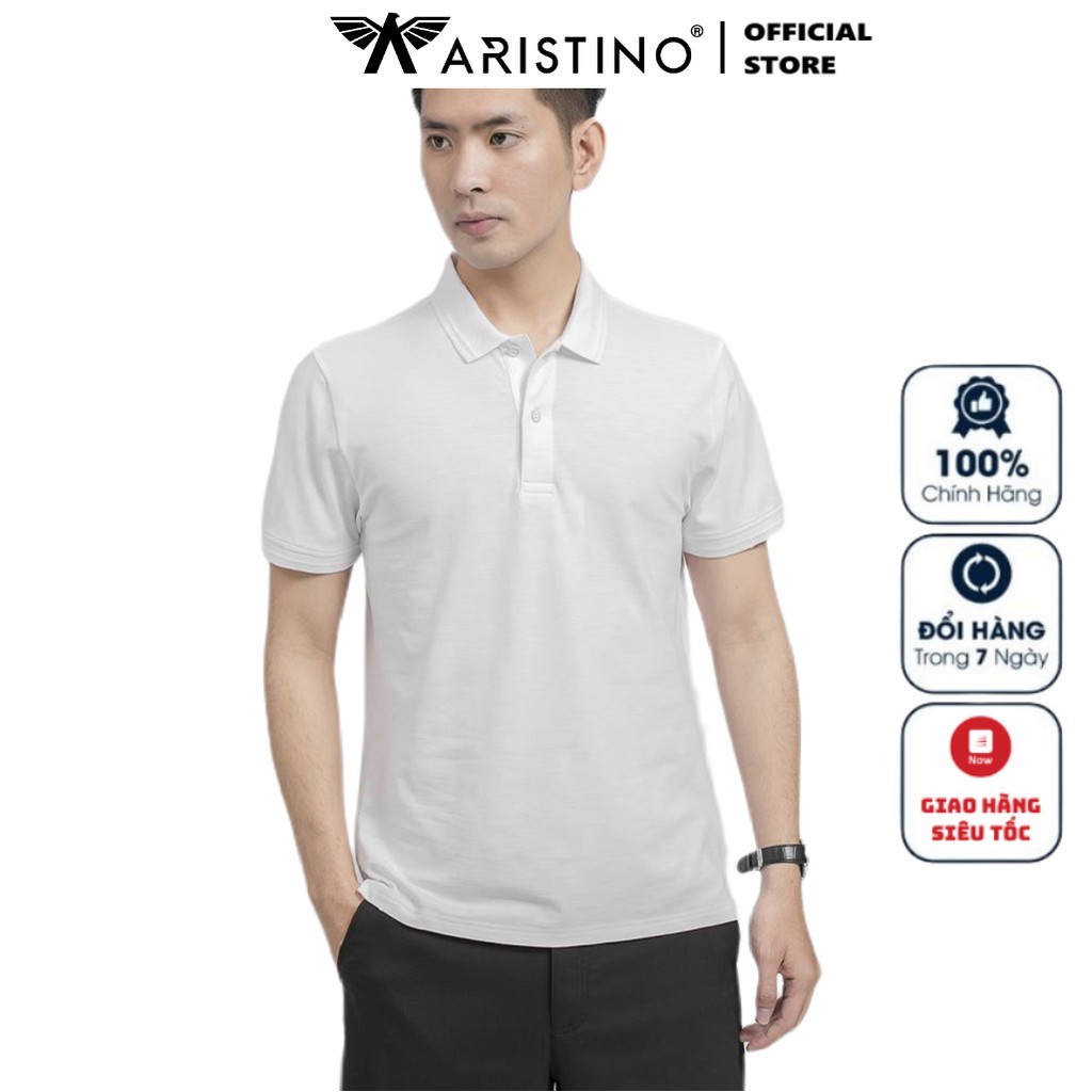 Áo Thun Nam Có Cổ Polo Nam Ngắn Tay Aristino APS019S9 Trơn Màu Vải CVC Cao Cấp Chất Lượng Dáng Regular Fit Suông Nhẹ