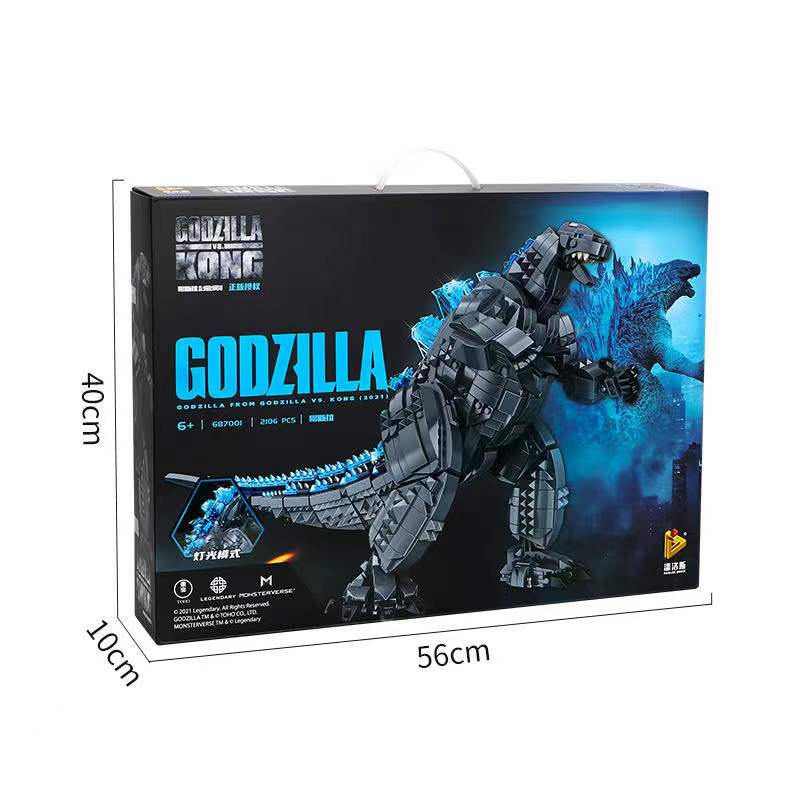 Đồ chơi xếp hình lắp ráp mô hình Creative Expert Ideas Monster Mecha Godzilla Panlos 687001 King Monster 2056pcs