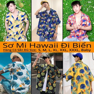 BÁN LẺ GIÁ SỈ - SƠ MI HAWAII ĐI BIỂN - SƠ MI ĐI BIỂN - SƠ MI NHÓM LỚP - SƠ MI HOA LÁ - CHẤT ĐŨI TƠ MỀM MÁT #01