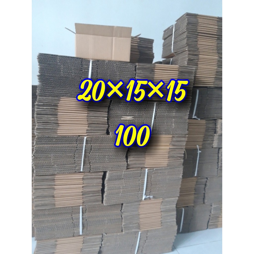100 hộp carton 20x15x15 cm