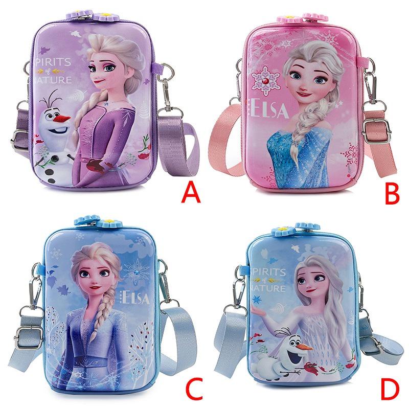 Túi đeo chéo chống thấm nước họa tiết Elsa siêu xinh