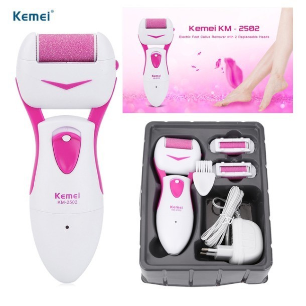 [Loại 1 - Nhập Khẩu] (Sạc điện) Máy chà gót chân Kemei KM2502 dụng cụ nail mài tẩy tế bào chết cắm điện chuyên dụng