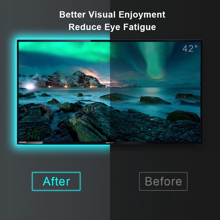Cuộn Dây Đèn LED SMD DC 5V USB RGB Linh Hoạt Trang Trí Máy Tính