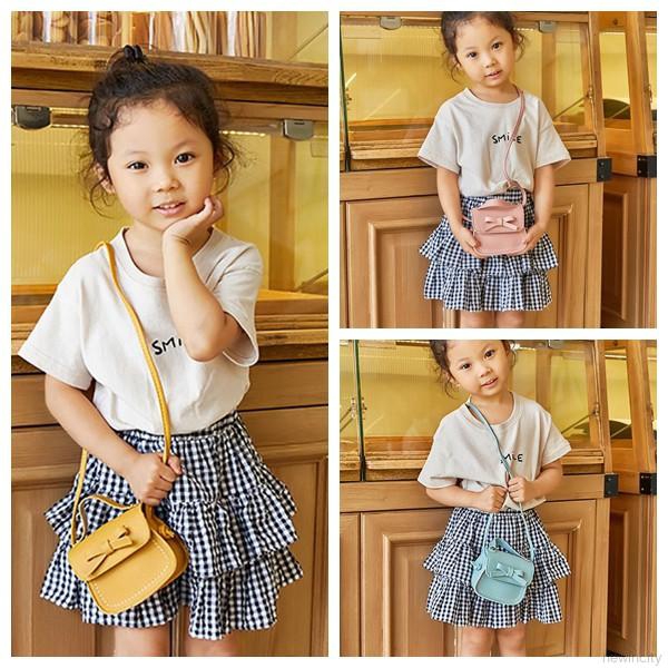 Túi đeo chéo mini đính nơ dễ thương cho bé gái