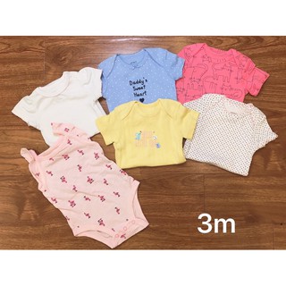 2 Combo 3 áo body cho bé gái cộc tay