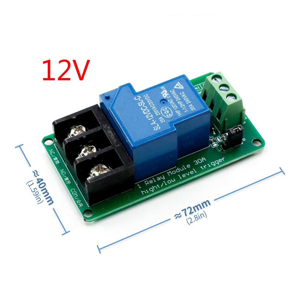 Mô Đun Rơ Le 1 Kênh Dc 5v 12v 30a with optocoupler isolation