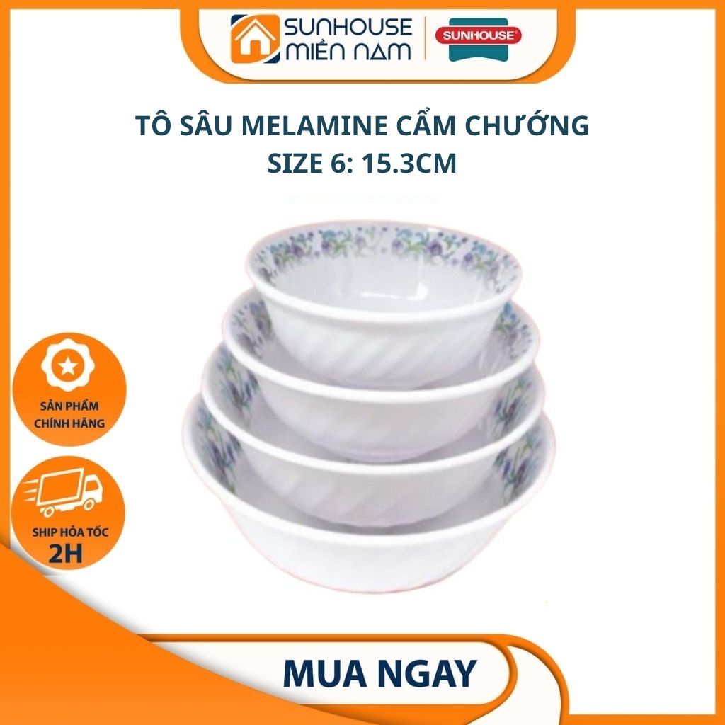 Bộ tô chén bát dĩa Melamine MN nhựa cứng nhật hàn cao cấp an toàn với sức khỏe hoa Cẩm Chướng sang trọng