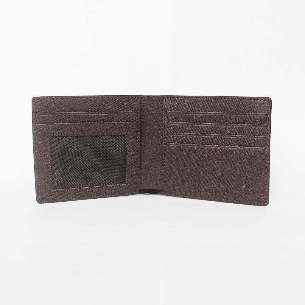 Ví da bò thật vân saffiano chống xước thương hiệu Naipan VN020