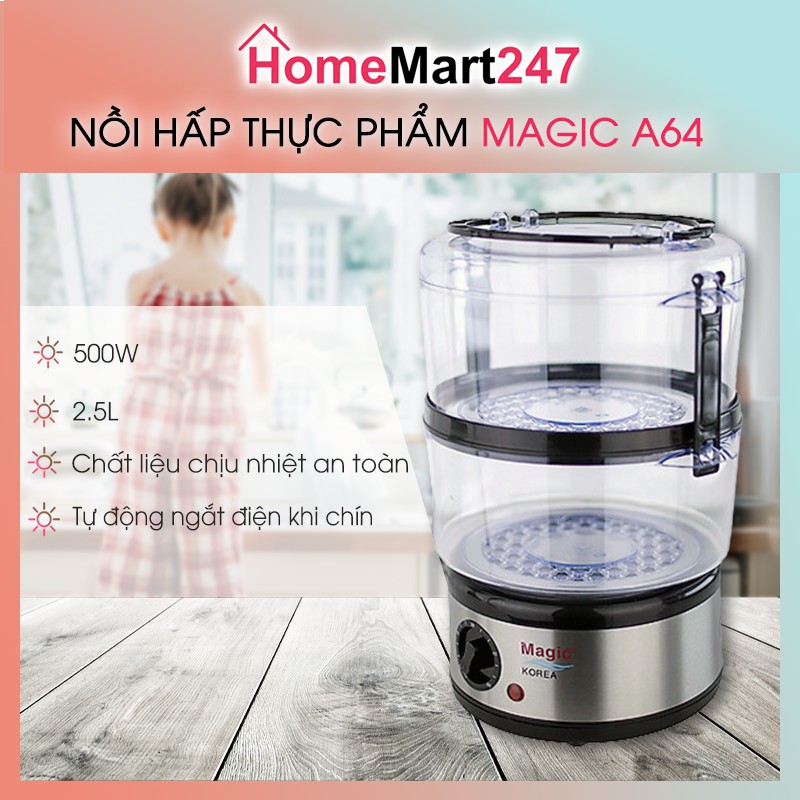 NỒI HẤP THỰC PHẨM ĐA NĂNG MAGIC A64