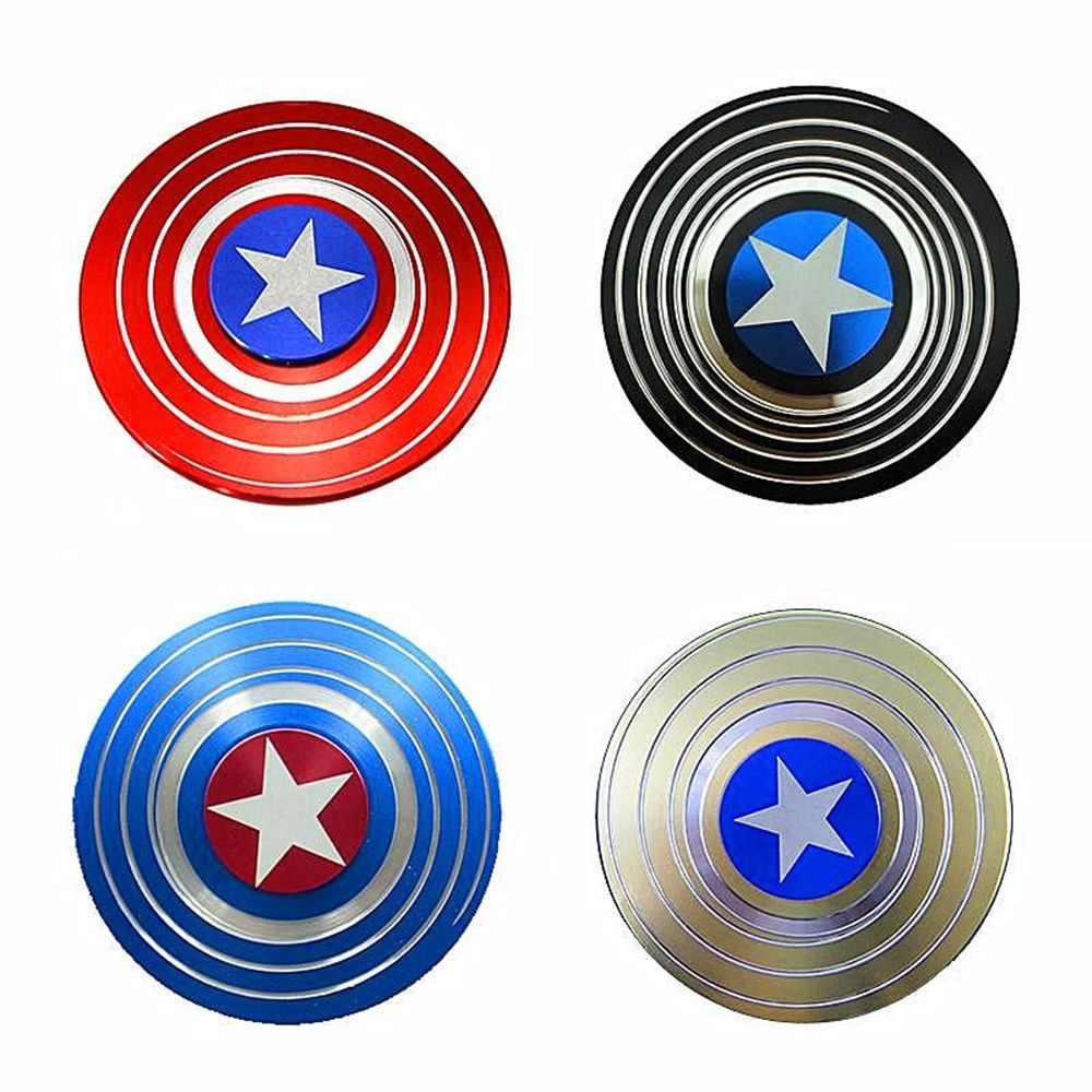 Con quay đồ chơi Fidget Spinner Captain America bằng kim loại cổ điển giảm stress GIOVANNI