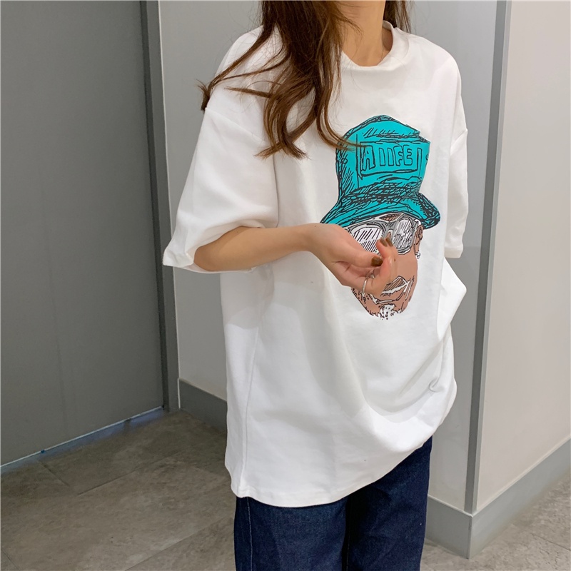 Áo from rộng nam nữ Aiife áo phông nữ ADLV tay lỡ vải cotton mùa hè 2022
