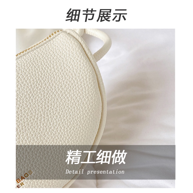 Túi Đeo JASMIN NOIR Chéo Da PU Hình Yên Ngựa Thiết Kế Đơn Giản Cho Nữ