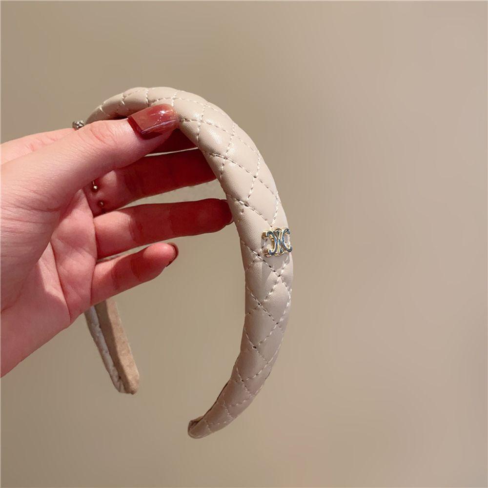 Băng Đô Cài Tóc Chất Liệu Da PU Chống Trượt WMES15H Cho Nữ|Băng Đô Cài Tóc Phong Cách Retro
