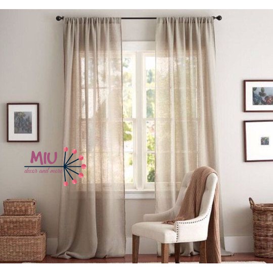 (FRESHIP- CÓ SẴN)Rèm vải canvas rèm cửa màn cửa trang trí