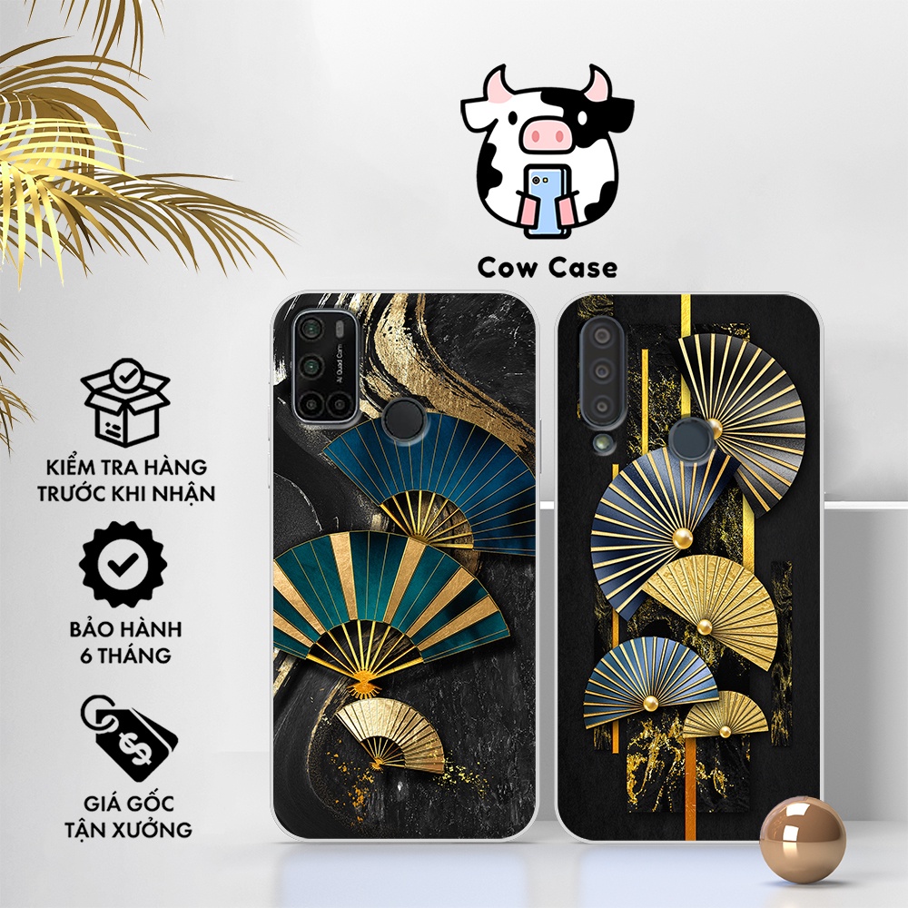 Ốp VSMART Joy/Star/Active/Live/Bee/Aris | 5/4/3/2/1/Plus/pro |Vỏ lưng điện thoại Vinsmart mẫu quạt mạ vàng sang trọng