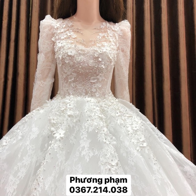 Váy cưới cao cấp màu trắng đẹp