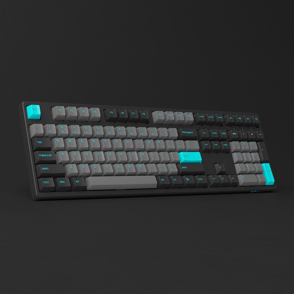 Bàn phím cơ gaming AKKO 3108 Plus Black & Cyan chính hãng bảo hành 12 tháng -  gaming gear