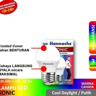 ✪Tươi mới✪ Bóng đèn led sonic hannochs 3w 3w