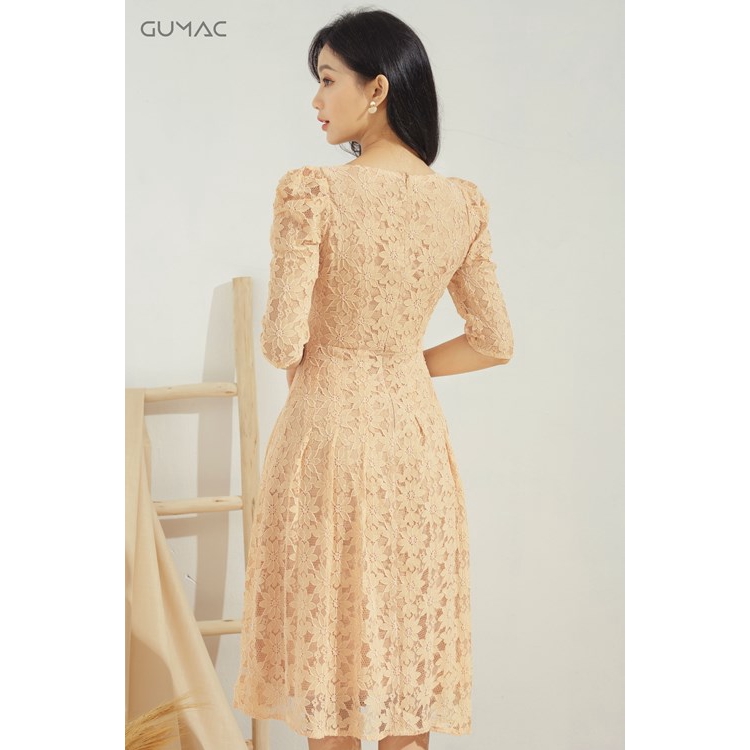 [Mã MABR07062 giảm 8% tối đa 50K đơn từ 249K] Đầm nữ ren cổ U DA602 GUMAC | BigBuy360 - bigbuy360.vn