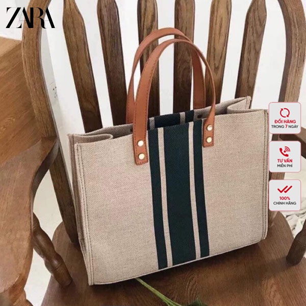 Túi Cói Sọc Zara Siêu Hot