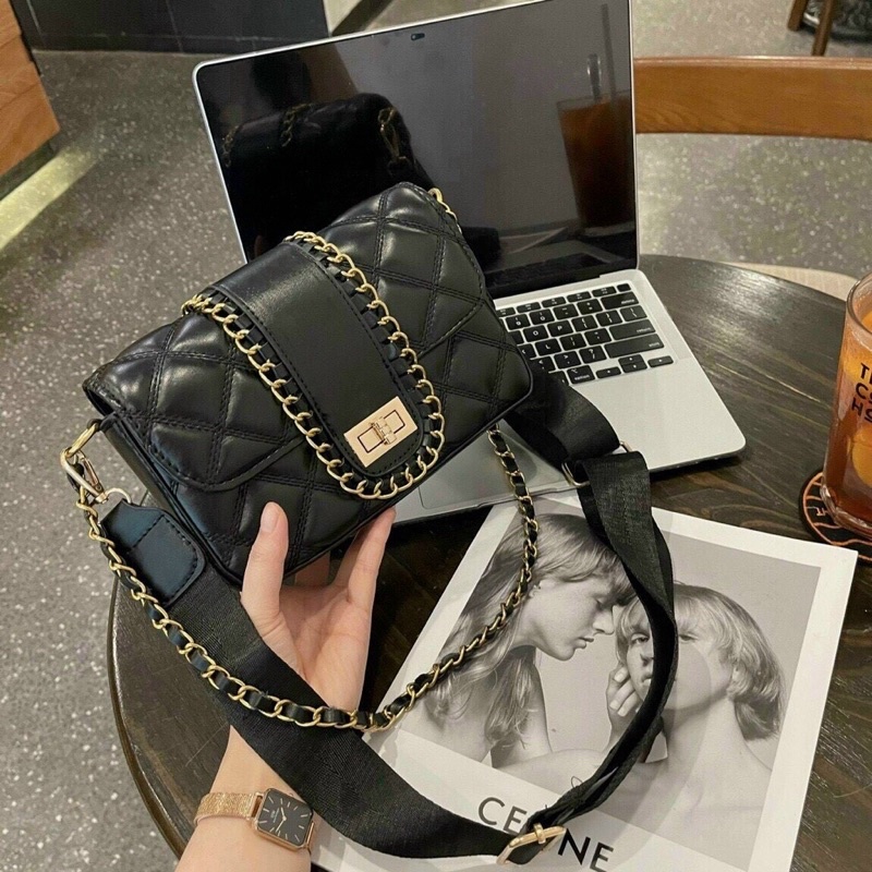 Túi Xách Nữ Trần Trám, Túi Nữ Đeo Chéo Viền Xích Thời Trang