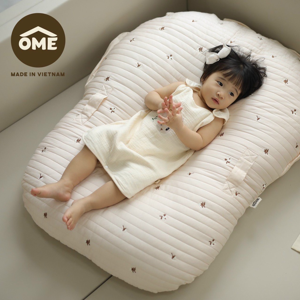 Gối chống trào ngược bigsize chần li thêu phong cách Hàn Quốc kt 85x100cm
