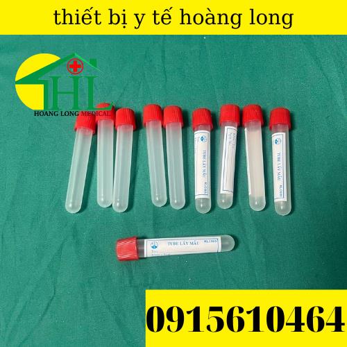 Ống nghiệm nhựa dẻo PP màu trắng có nắp đỏ không nhãn , có nhãn 5ml