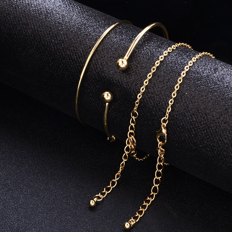 Set 4 Vòng Tay Mạ Vàng Kiểu Dáng Thời Trang Cá Tính
