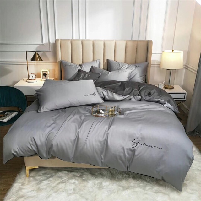 Bộ Chăn Ga Gối Lụa Tencel 40s /4 món Đơn sắc siêu đẹp | BigBuy360 - bigbuy360.vn