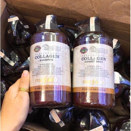Cặp Gội Xả collagen Mefaso Cao Cấp Chăm Sóc Tóc Phục Hồi Hư Tổn Và Yếu