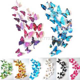 Bướm nam châm 12 con trang trí tủ lạnh + phòng ngủ
