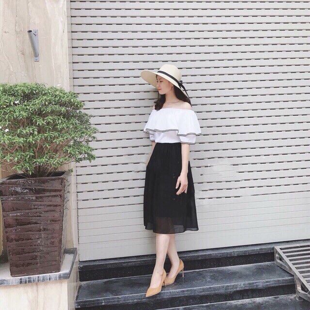 Chân váy voan lửng bản chun siêu xinh | BigBuy360 - bigbuy360.vn