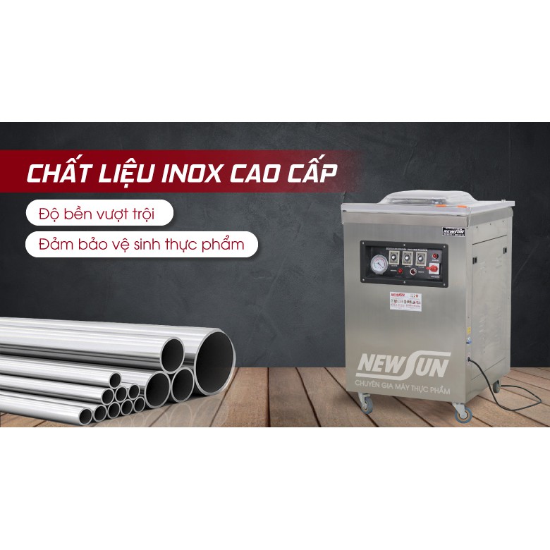 Máy Hút Chân Không, Đóng Gói Thực Phẩm Công Nghiệp 1 Buồng DZQ600 NEWUSN - Đóng Gói Số Lượng Lớn - Bảo Hành 12 Tháng