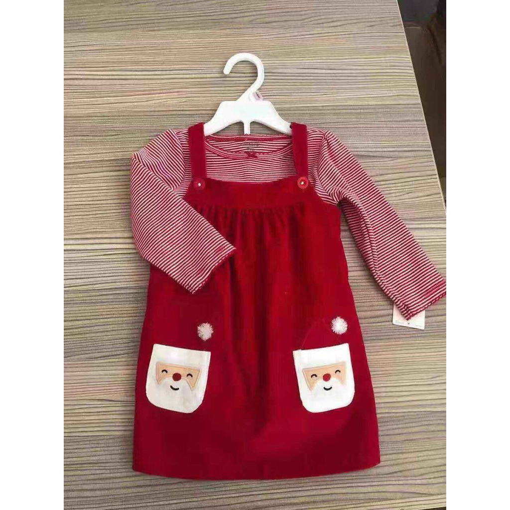 Set Carter body kẻ đỏ + yếm váy đỏ nhung Noel