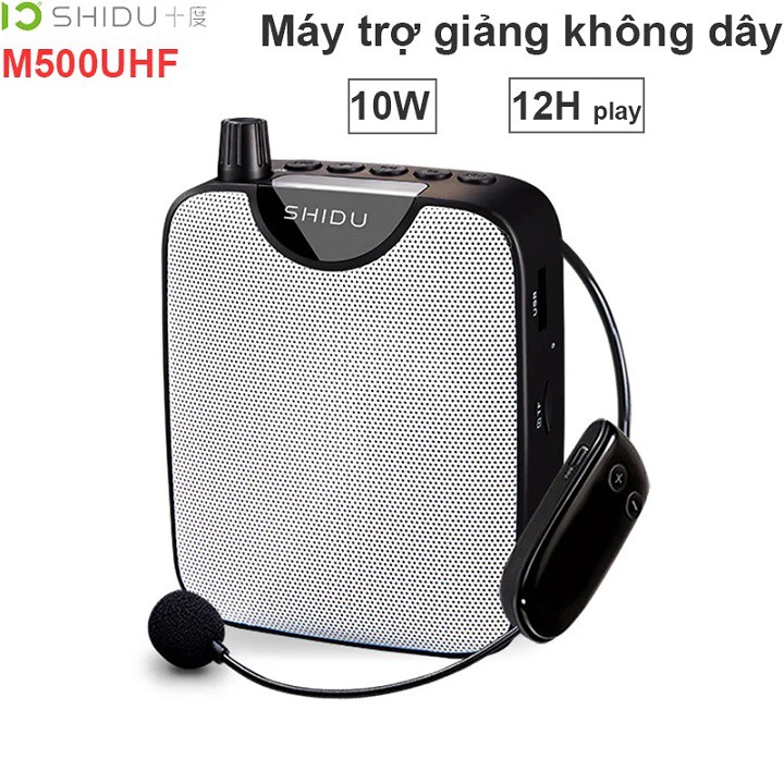 [Mã ELHACE giảm 4% đơn 300K] Máy trợ giảng Shidu M500 kèm mic không dây- công suất 10W