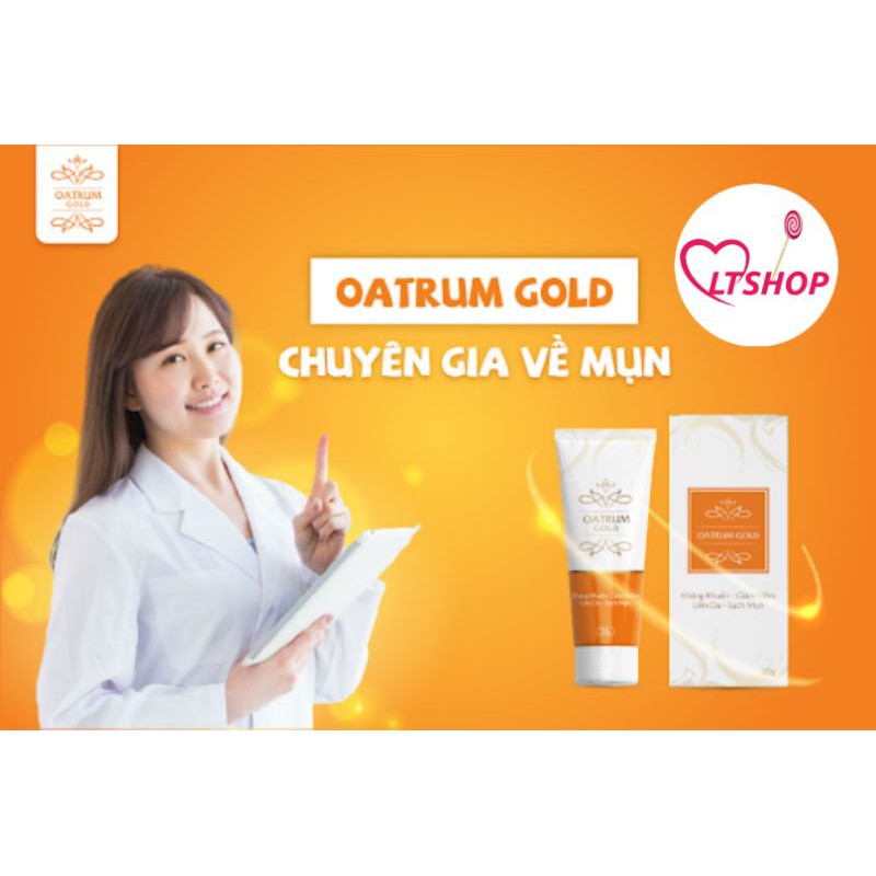 Kem bôi mụn Oatrum Gold giúp kháng khuẩn, giảm viêm, sạch mụn tuýp 20g