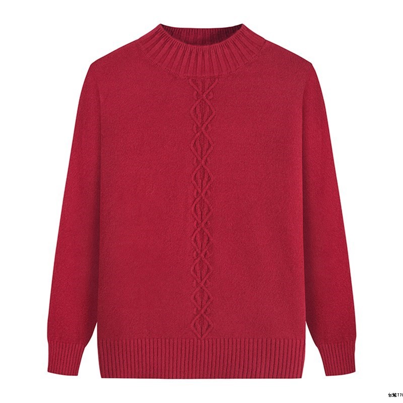 Áo Sweater Dệt Kim Có Mũ Trùm Thời Trang Mùa Đông Cho Nữ Trung Niên