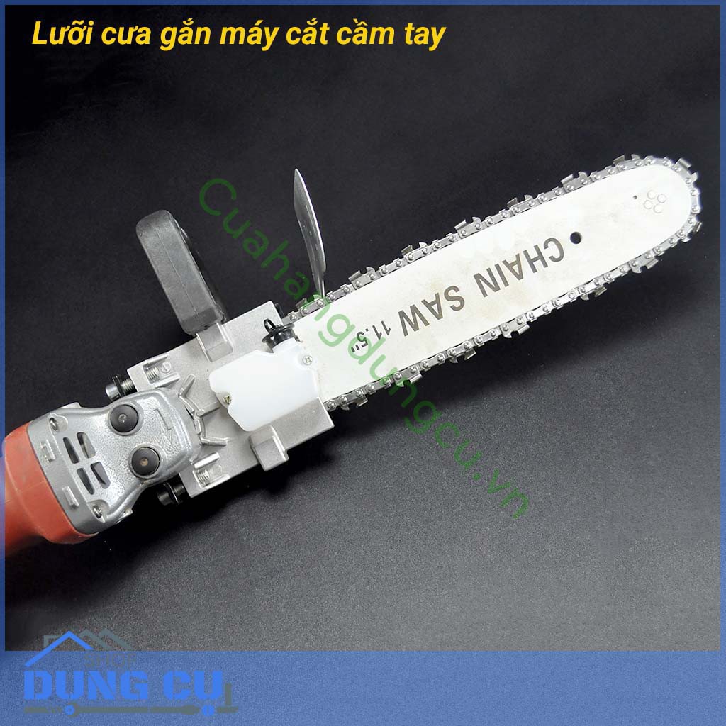Cưa xích gắn máy - tra nhớt tự động- chẳn bảo vệ bằng sắt