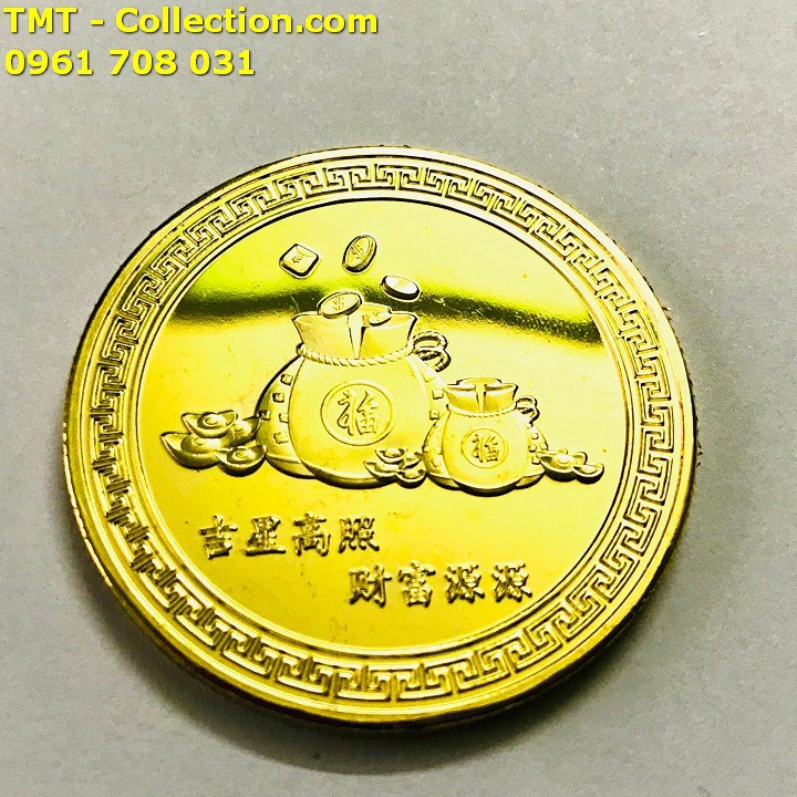 [TẾT 2021] Xu Con Trâu Vàng HongKong, trang trí bàn sách, bàn làm việc-- SP002457
