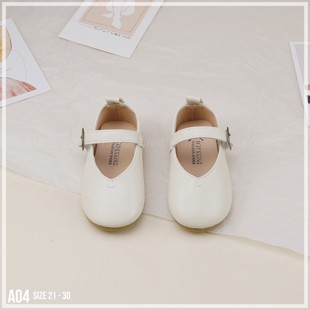Giày búp bê họa tiết đơn giản cho bé gái Zonekids - A04