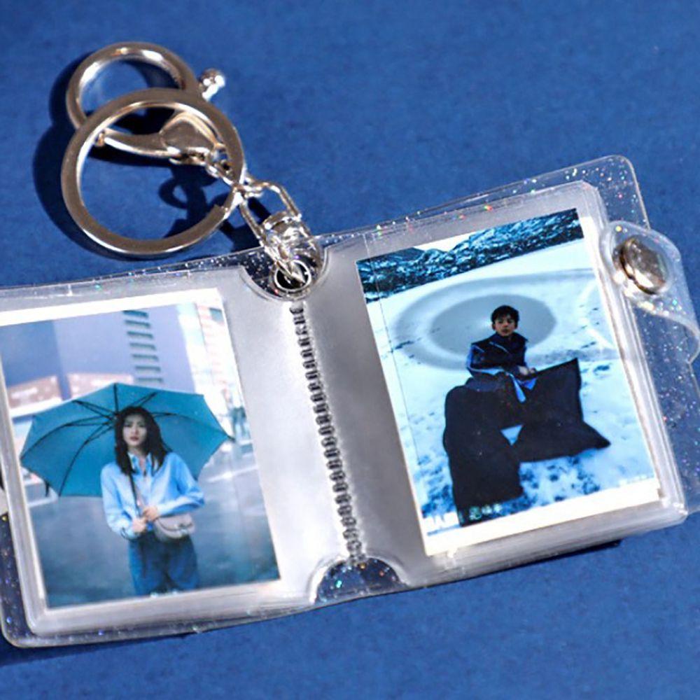 JARRED Album Ảnh Mini Bằng PVC Màu Thạch Trong Suốt Lấp Lánh Dễ Thương