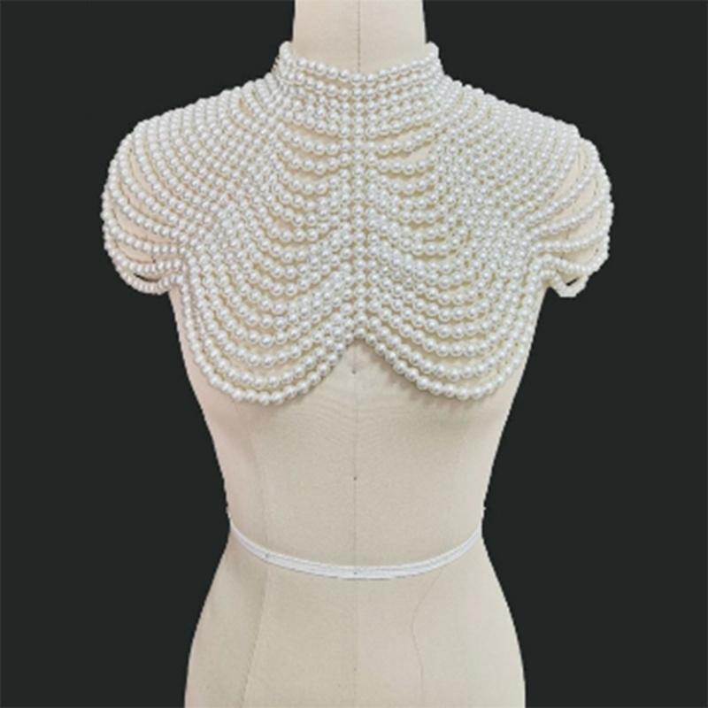 Vòng cổ Bodychain Đính Ngọc Trai Thời Trang Quyến Rũ Cho Nữ