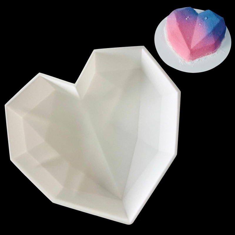 Khuôn silicon trái tim to có đế 18cm
