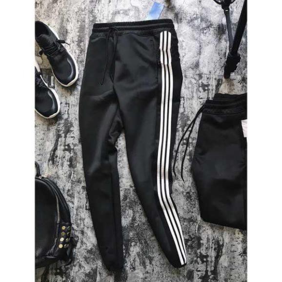 Quần dài thể dục 3 sọc loại vải mềm mát hút mồ hôi tốt | BigBuy360 - bigbuy360.vn