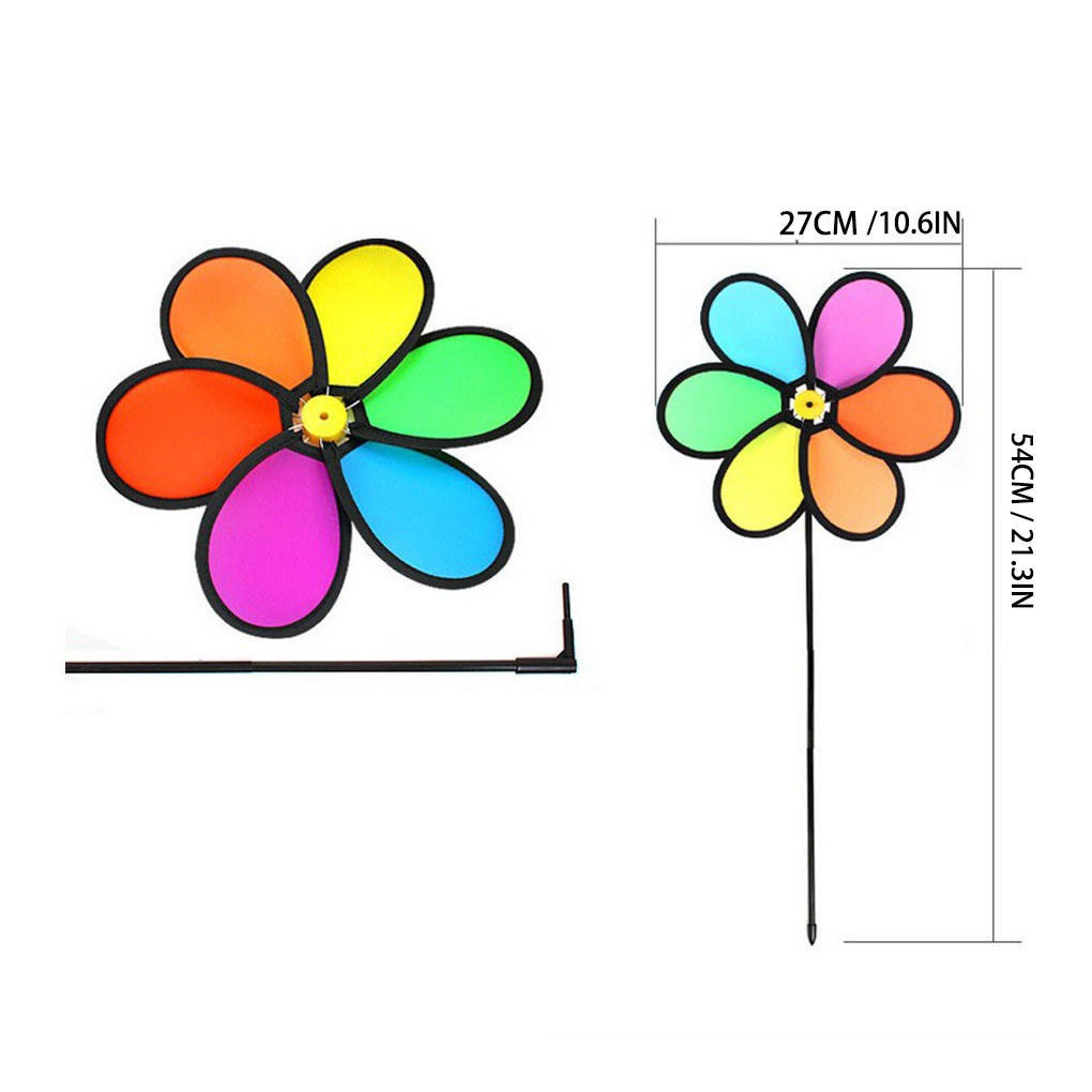 Chong Chóng Hình Cối Xay Gió Màu Cầu Vồng Xinh Xắn
