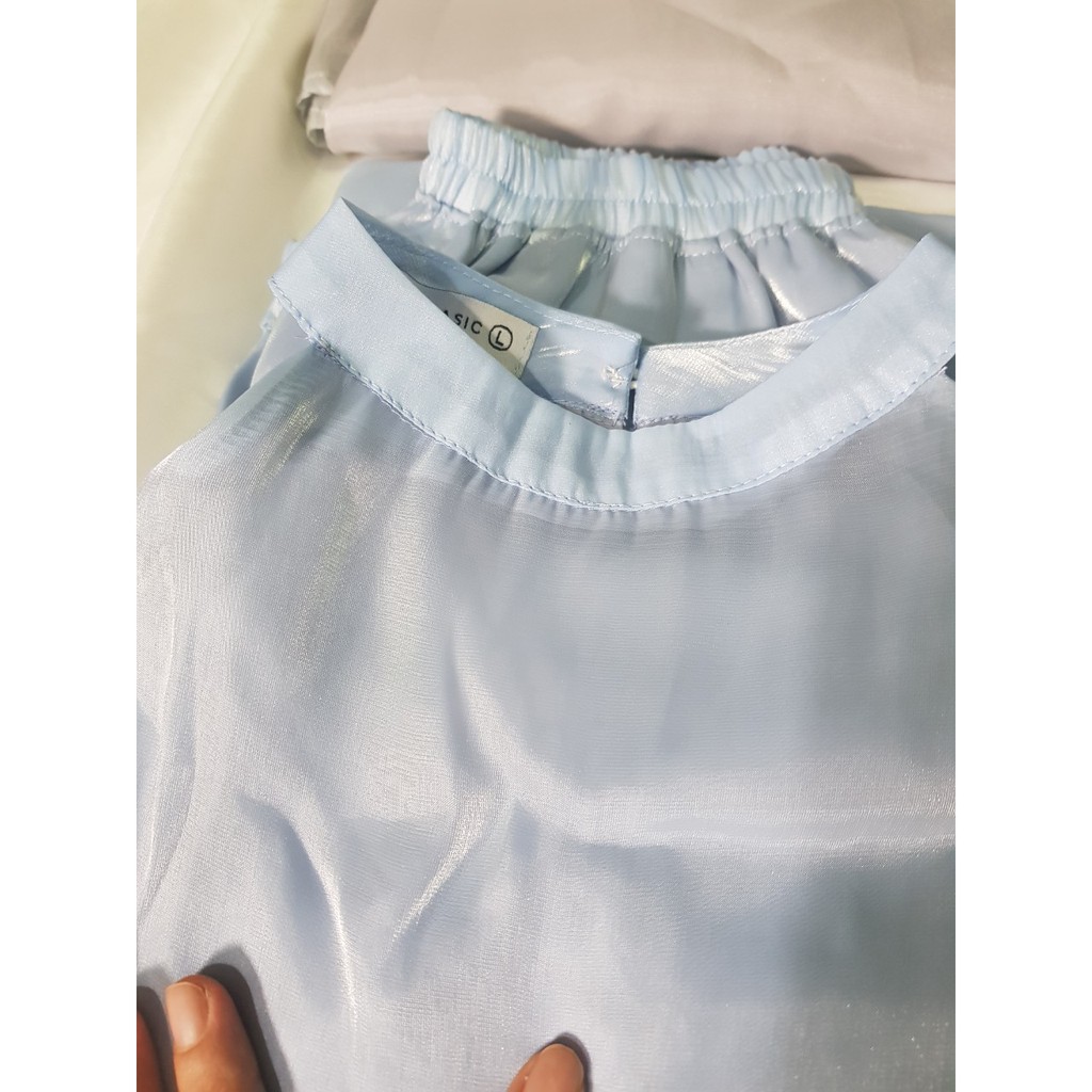 Sét yếm vải tơ oganza