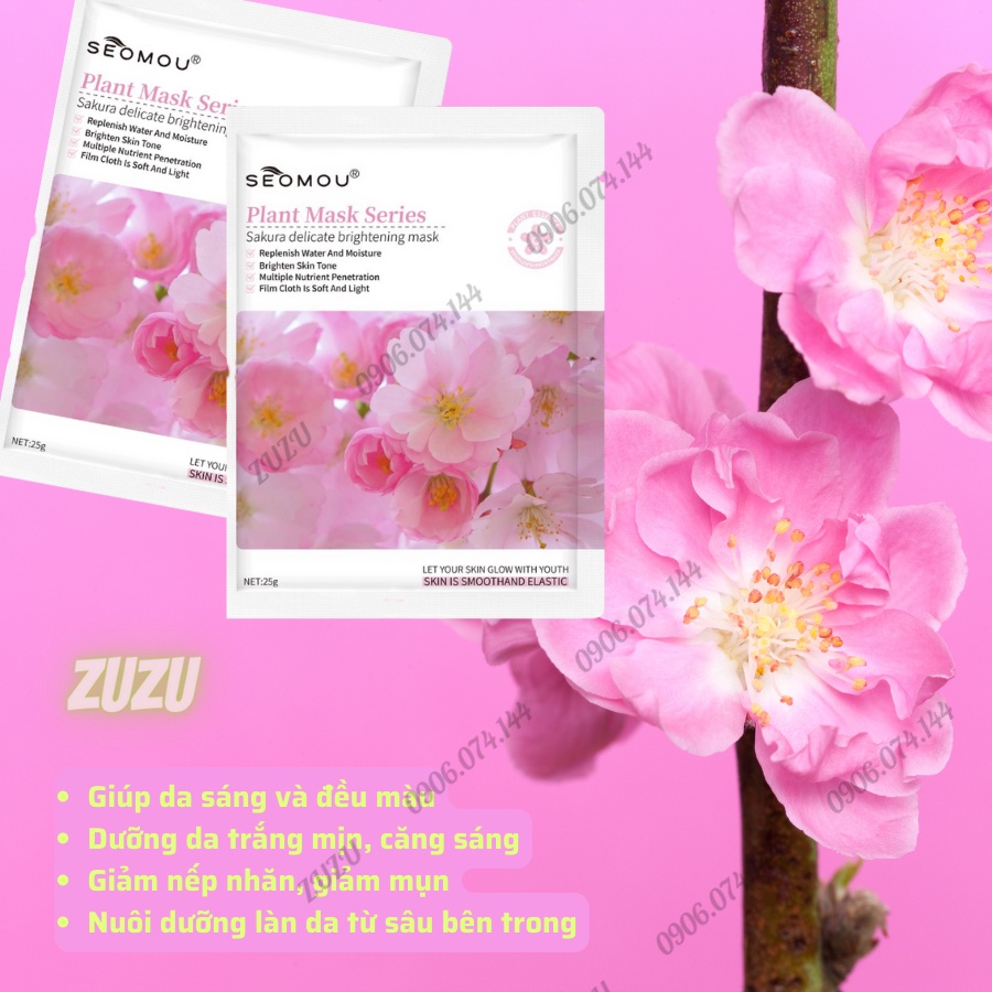 Lẻ 1 mix ngẫu nhiên Mặt nạ giấy nội địa trung dưỡng da mụn cấp ẩm thải độc dưỡng trắng