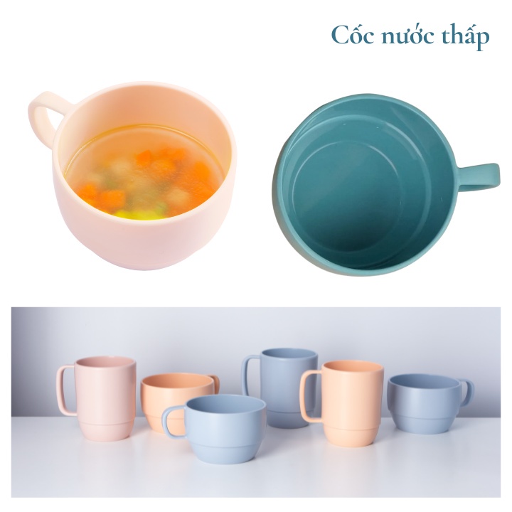 Bộ dụng cụ ăn dặm cho bé, bộ muỗng nĩa, chén bát, ly cốc Amori Nhật Bản, an toàn tuyệt đối, đồ chế biến inochihcm