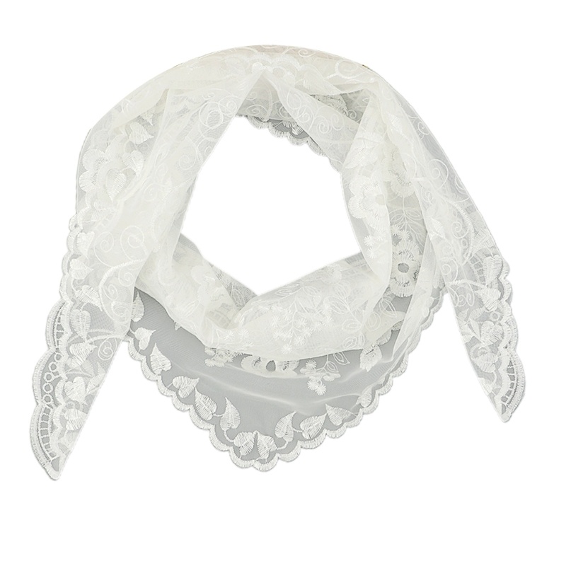 Khăn Trùm Đầu Phối Ren Thời Trang Cho Nữ